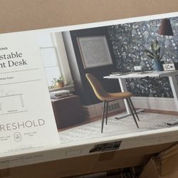 Threshold Loring Adjustable Height Standing Desk White New In Box