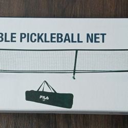 FILA Portable Pickleball Net 22' Ft Wide 34" Inches High Durable Easy Setup