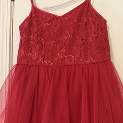 Red Dress Poppies And Roses Size 16