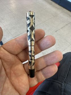 14k Gold Tip Antique Fountain Pen With Gold Filled Covering