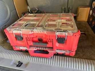 PACKOUT 20 in. Deep Small Parts Organizer with 6 Compartments and Quick Adjust Dividers