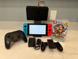 🙉🎮🔥 Nintendo Switch Bundle + Pro Controller + Donkey Kong Game! 🔥🎮🙉
