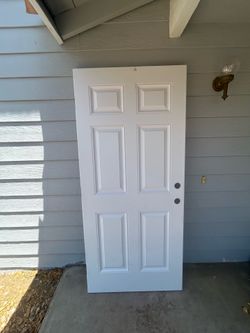 White 6-Panel  exterior Door