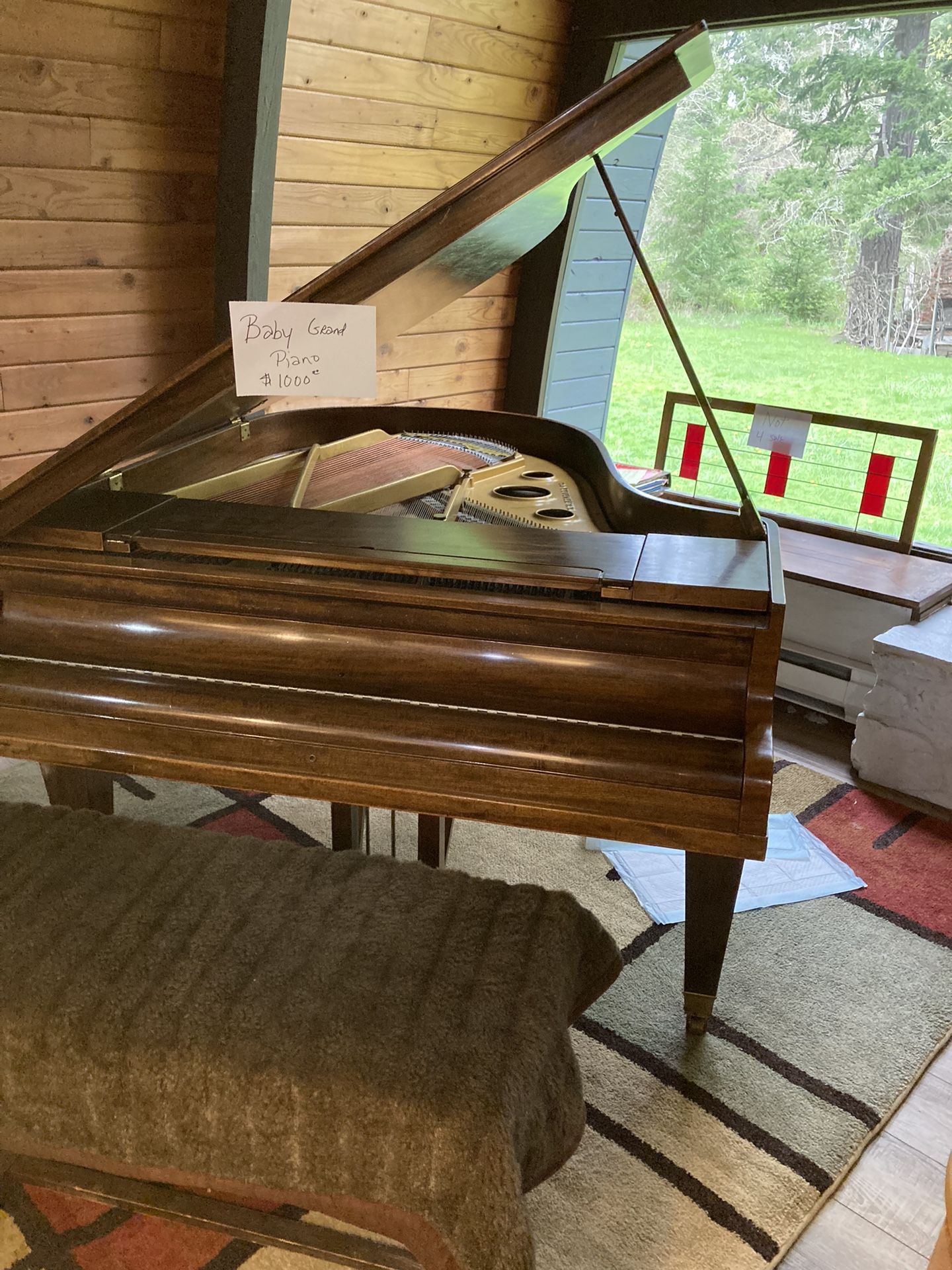 Baby Grand  5’7”. Mahogany. 105 Yrs.  Plays Beautifully when tuned 