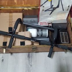 Wooden Trunk W/ Accessories 