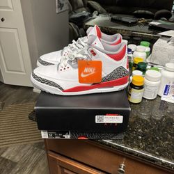 Air Jordan 3 Fire Red Sz 12