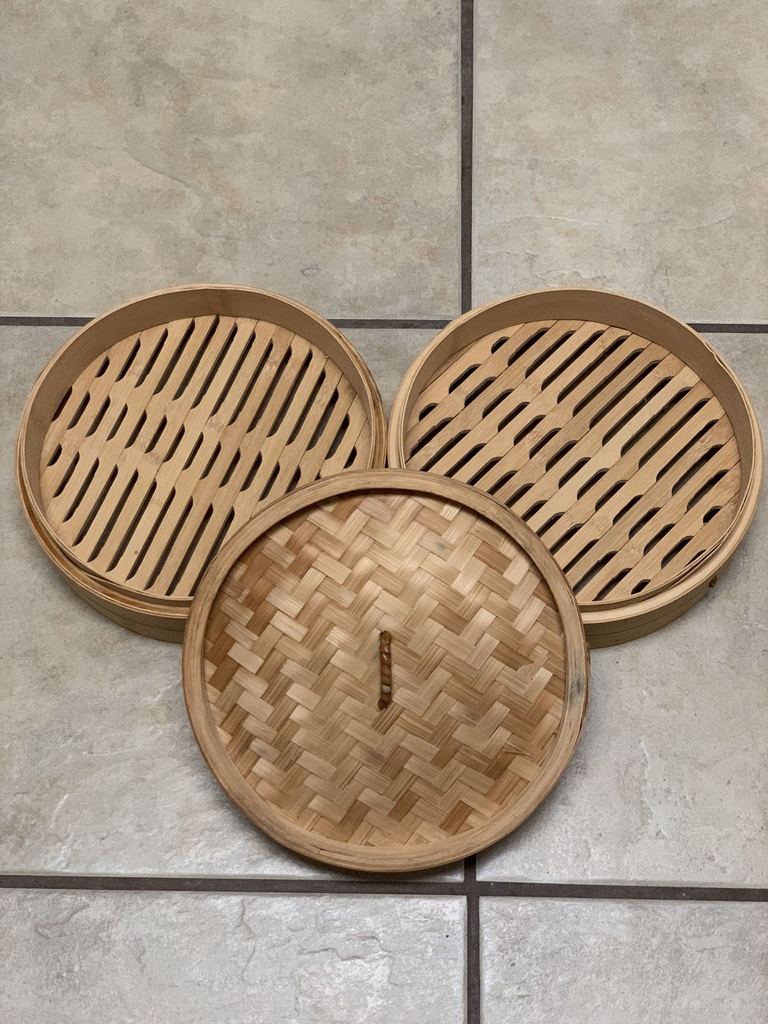 2-Tier 10-Inch Bamboo Steamer - NEW