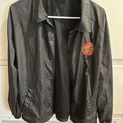 Santa Cruz Skateboards Coaches Or Track Jacket Windbreaker