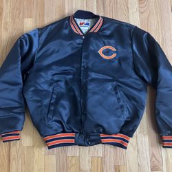 Vintage Chicago Bears Satin Swingster Jacket NFL Coat Men’s Size L