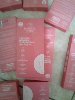 Natural sense sensitive the body and face wax strips kit