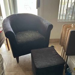 NEED GONE ASAP!
Nice Black microfiber chair with storage ottoman