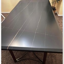 Dining Table Black With Gold 