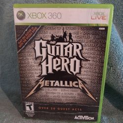 XBOX 360 Guitar Hero Metallica Works! Comes With Manual  Too!