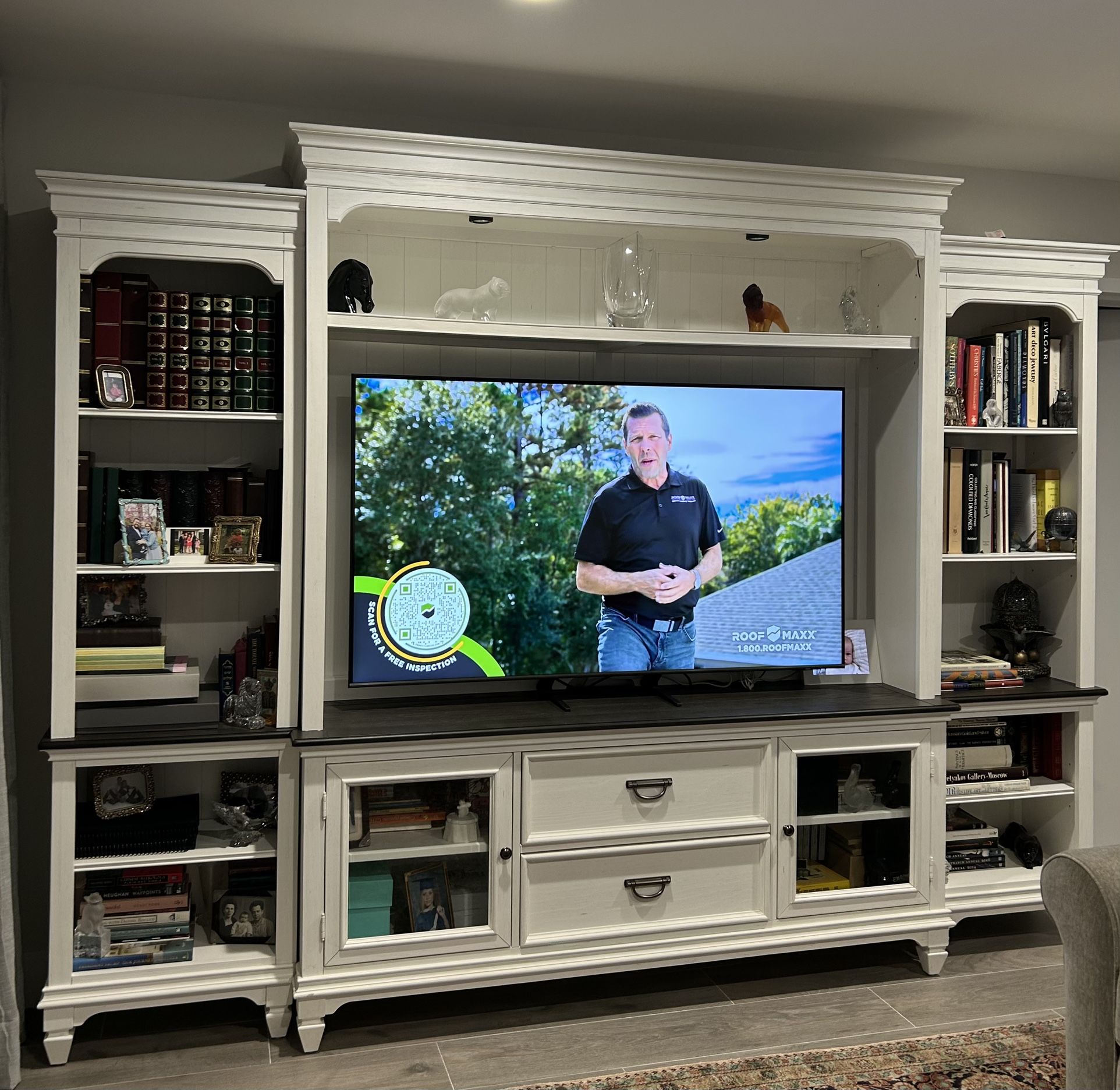 French Provincial Entertainment Center Book And TV Case