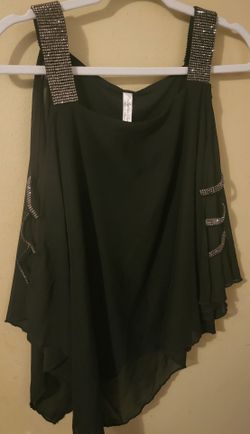 Black Cut Out Sleeve Top