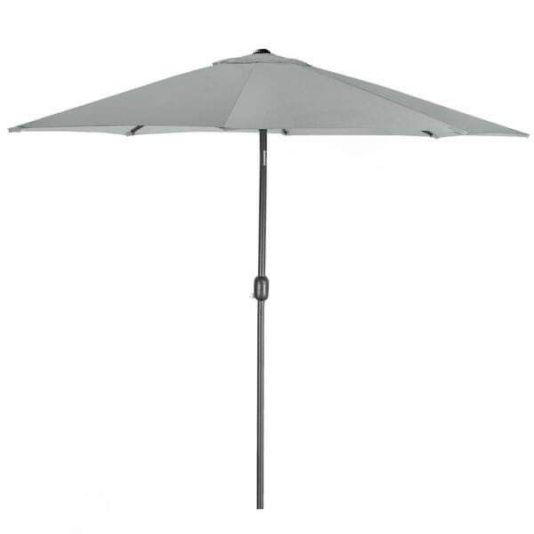 9 ft. Steel Outdoor Market Patio Umbrella in Dark Grey