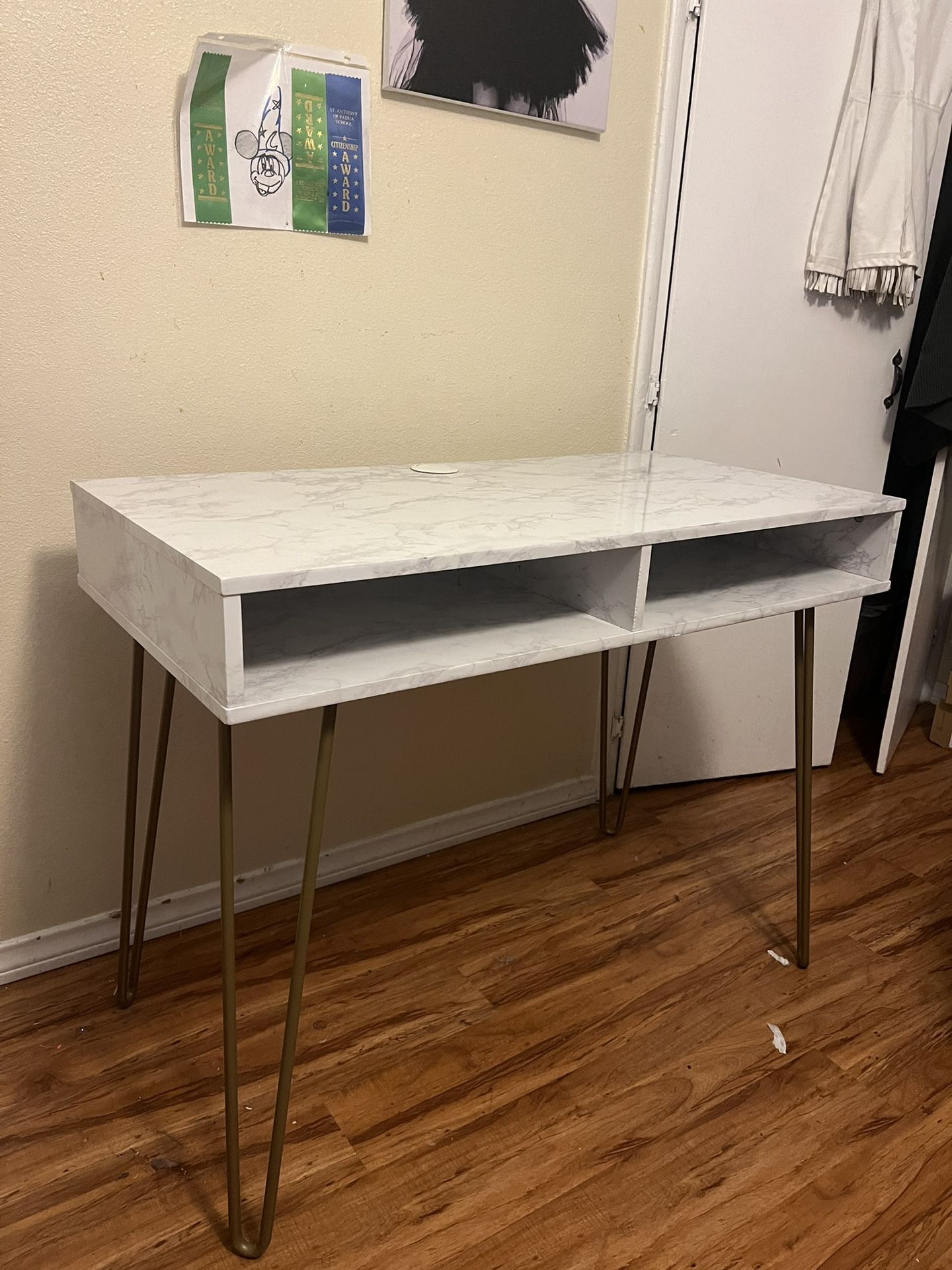 White Desk Space Saver