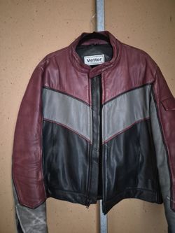 Vetter Heavy Men's Leather Motorcycle Jacket Size 48
