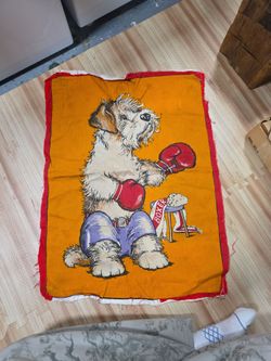 Vintage Boxer Dog Novelty Fabric Panel