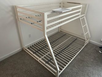 White Metal Bunk Bed