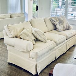 Two Beautiful Butter Cream Sofa’s $400 or $225 Each