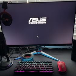 Gaming setup (Monitor, Keyboard, Mouse , Speakers, Headphones & Microphone)