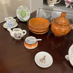Miniature Tea Set And Misc Pieces Vintage 