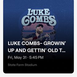 Luke Combs Lower Level Tickets 5/31/24