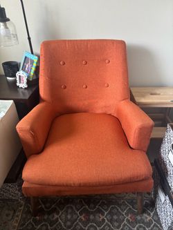 Orange accent chair