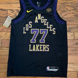 Luka Black Lakers Stitch Jersey