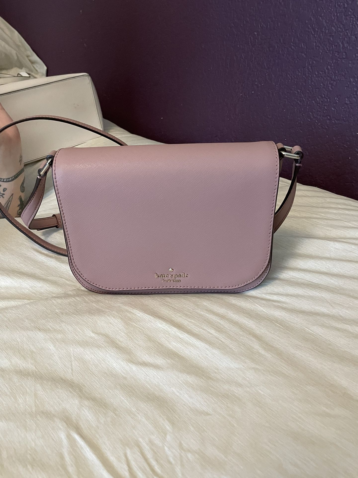 Kate Spade Pink Leather Flap Crossbody Purse