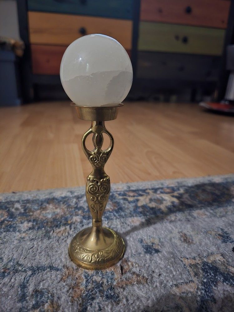 Candle Holders + Crystal Spheres