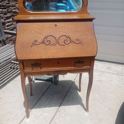 ANTIQUE SOLID OAK DROP LID DESK Available NOW! 