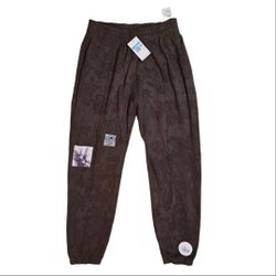 Nike Fleece Warm Up Joggers Pants Art To Wear Patches Embroidered Womens Medium