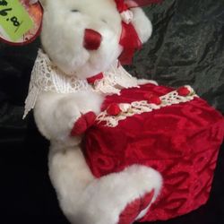 Plush Bear With Heart Box