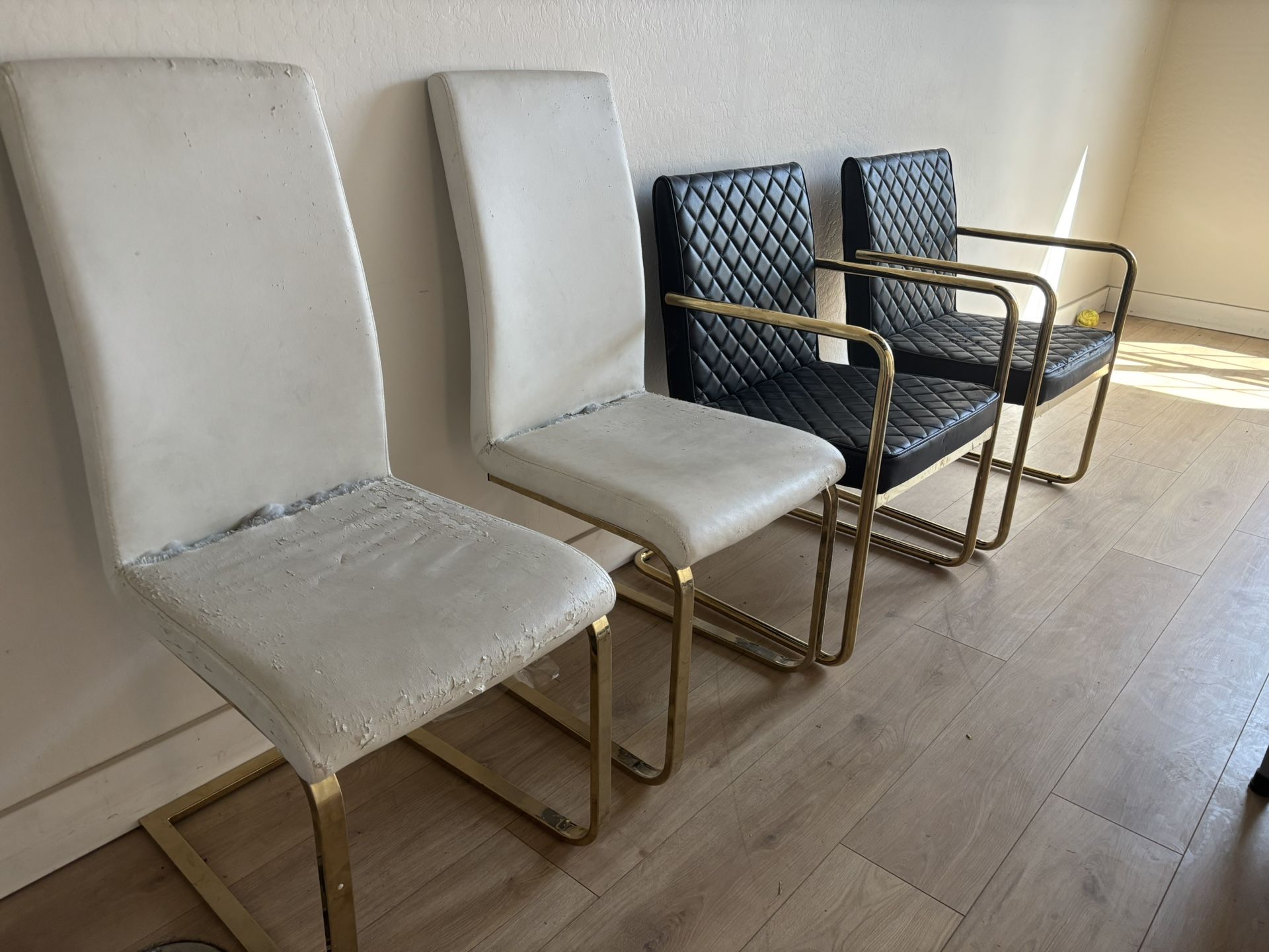 Chairs- Gold, Black & White