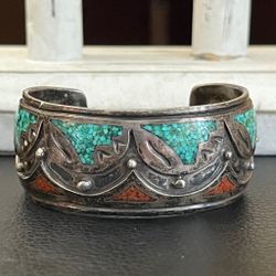 Sterling silver and turquoise bracelet