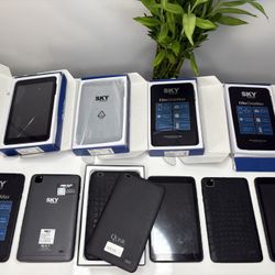 LOT of 11 Android Tablets SKY Eiite OctaMax, T8 Plus, Qlink, With Case