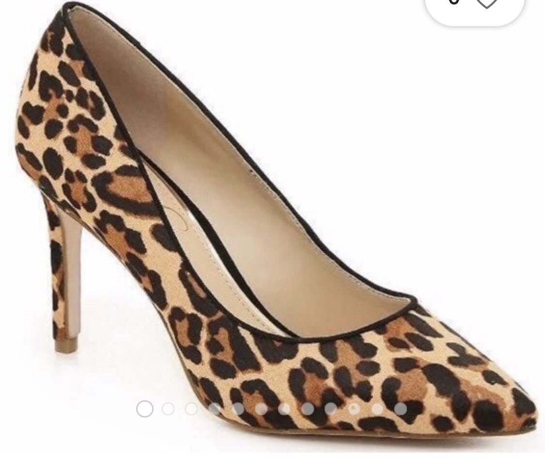 Jessica Simpson carpena Leopard Print Calf Hair Pump Size 10 