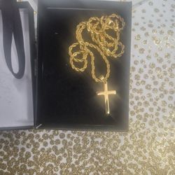 Gold Cross Necklace 