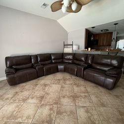 electric sectional couch with recliner 