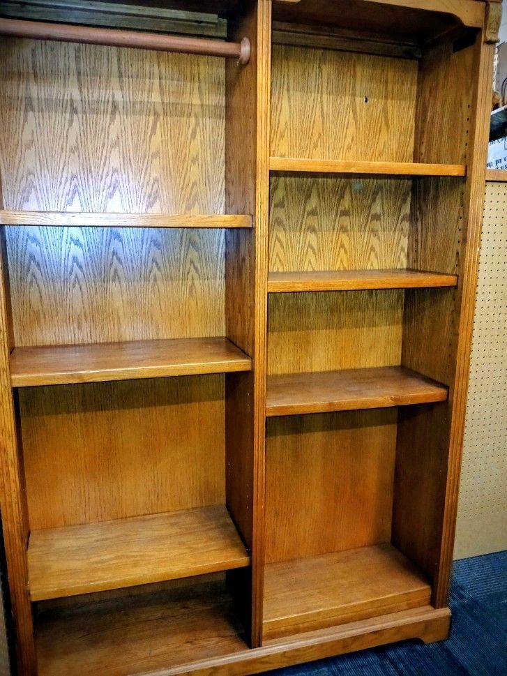 Whalen Solid Wood Double Book Display Case