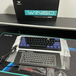 New Aula WIN60 HE - 60% Mechanical Gaming Keyboard Wired, Magnetic Switch Hot Swappable, Adjustable Actuation Rapid Trigger Mode, 8000 Hz Polling Rate