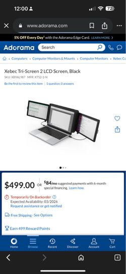 Xebec Tri-Screen 2 LCD Monitor