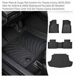 Toyota Camry Floor Mats and Cargo Mat Full Set