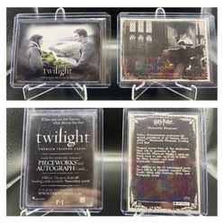 Inkworks TWILIGHT & ArtBox Harry Potter Memorable Moments PROMO CARDS P1 & P2 