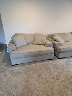 Deep Couch, Loveseat & Ottoman Set