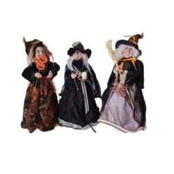 Set of 3 Halloween 15" Standing Witch Dolls