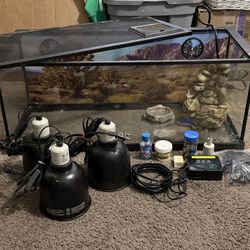 20 Gallon Tank With Waterfall Rock And A Couple Lights! 