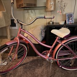 Huffy Cranbrook Women's Pink Cruiser Bike 26 in Coaster Brake Kickstand Fenders